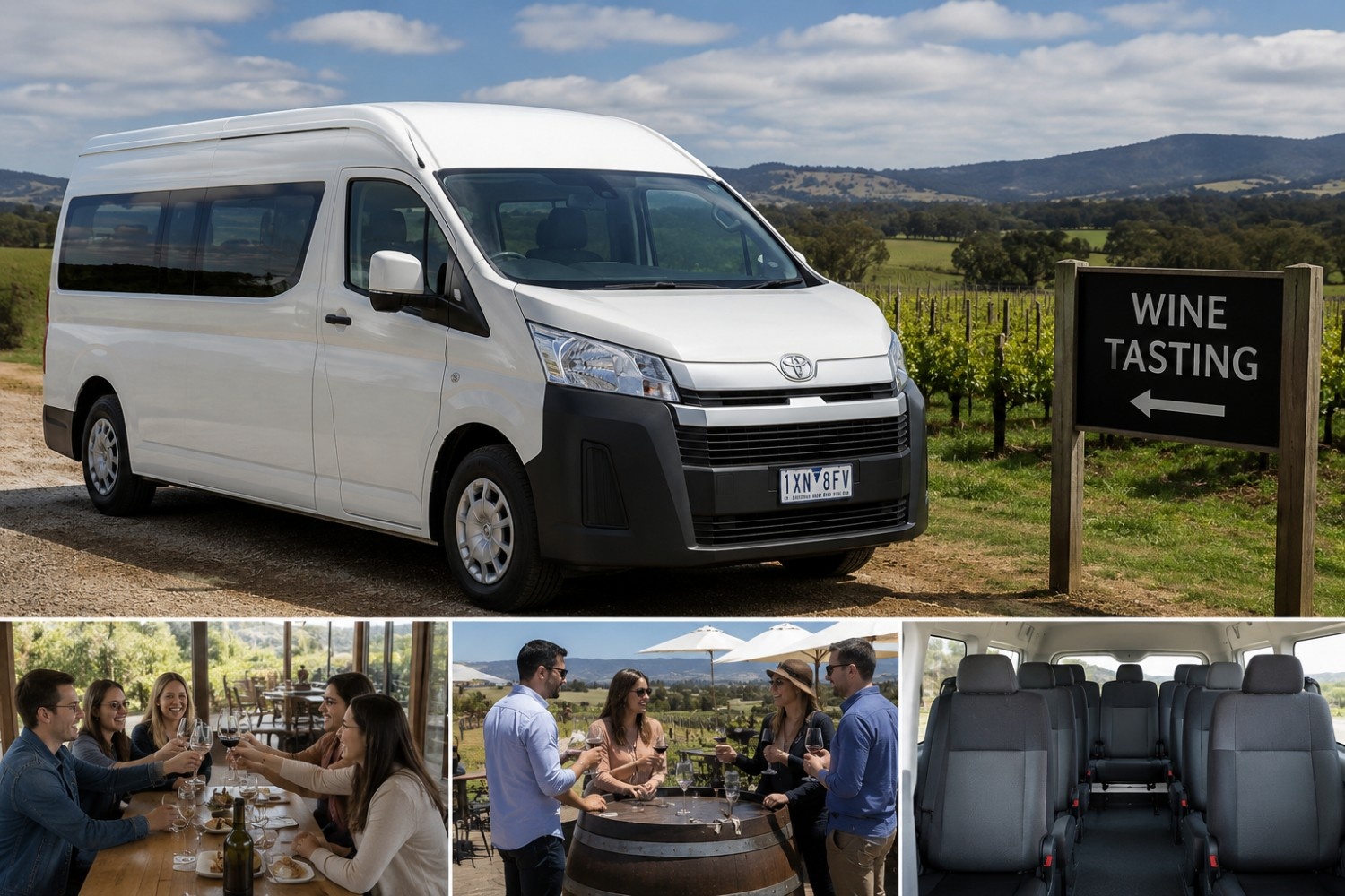 Urban winery experiences in Melbourne with wine tasting tours and comfortable group transport service